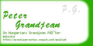 peter grandjean business card